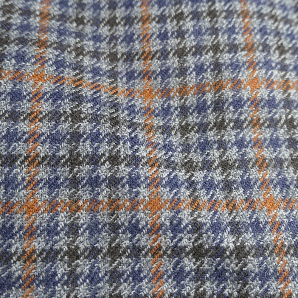 Stafford Sport Coat Men 44S Short Merino Wool Houndstooth Plaid Blazer Classic